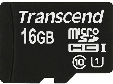 Atminties kortelė Transcend Premium Micro SDHC 16 GB Class 10 UHS-I/U1 (TS16GUSDCU1)