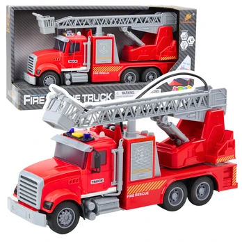 Žaislinė gaisrinė mašina Lean Toys Fire Engine, raudona/pilka