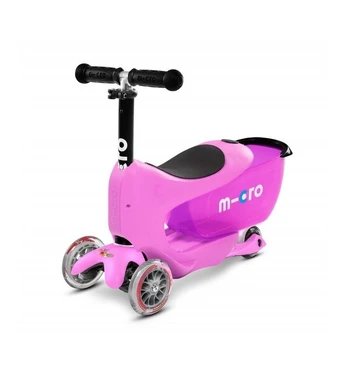 Triratis paspirtukas Micro Mini2go Deluxe - Pink