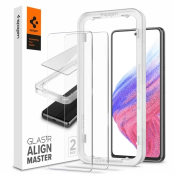 [Užsakomoji prekė] Ekrano apsauga skirta Samsung Galaxy A53 5G (set 2) - Spigen Glass.TR Align Master - permatomas UDW684