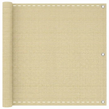 Balkono Ekranas Smėlio 75 x 700 cm HDPE ir aliuminis