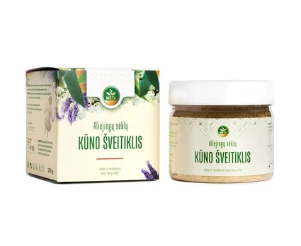Kūno šveitiklis MĖTA 230 g., su augalų sėklomis