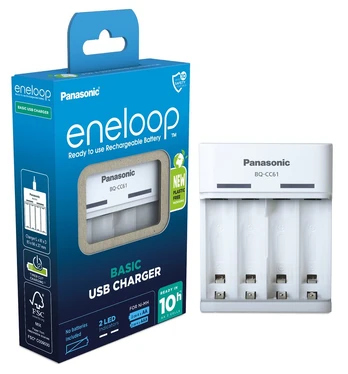 Panasonic Eneloop BQ-CC61 USB įkroviklis EKO