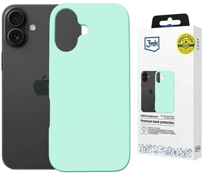 Dėklas 3MK Hardy MagSilicone do Apple iPhone 16 jūros spalvos