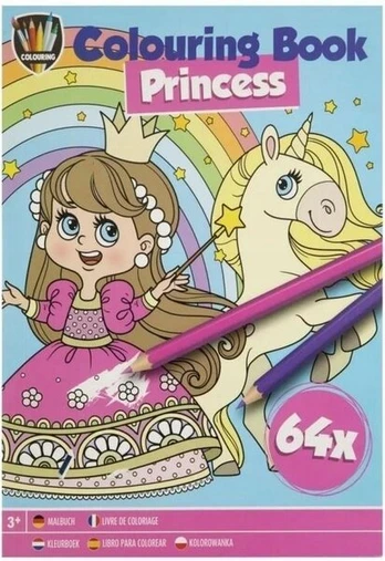 A5 Princesės spalvinimo knygelė / 64 psl.