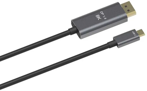 DisplayPort 1.4 ir USB C tipo jungčių laidas