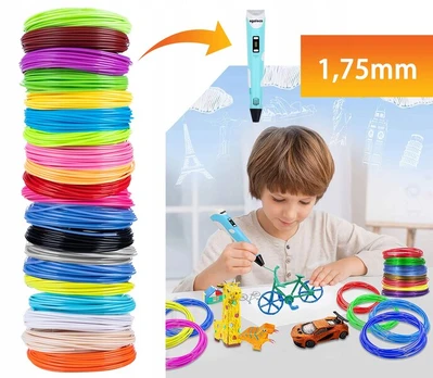 RINKYNIS 3D RAŠIKLIUI 20 Spalvų PLA 100m