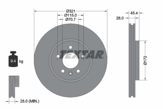 TEXTAR 92305505 Brake Disc