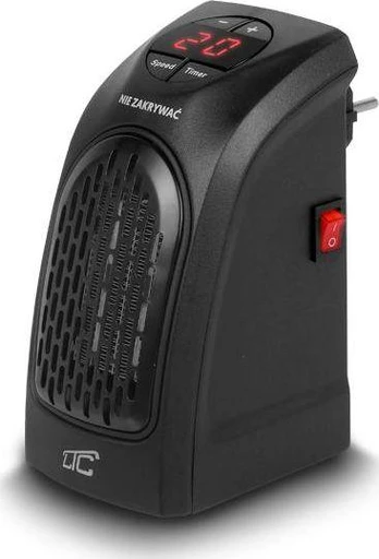 Juodas šildytuvas LTC 400W/230V su keraminiu kaitinimo elementu