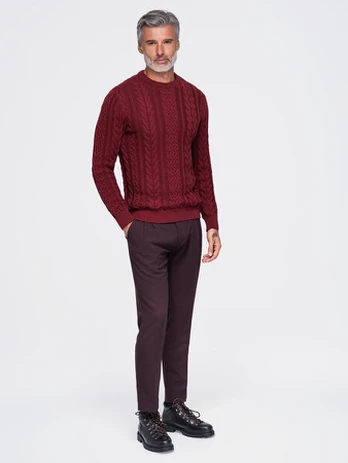 Megztinis vyrams Ombre OM-SWSW-0191, raudonas