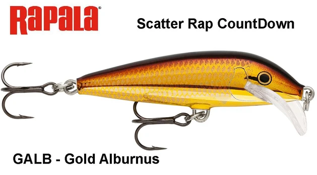 Vobleris Rapala Scatter Rap CountDown Gold Alburnus 7 cm