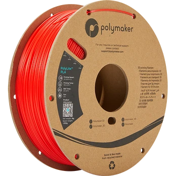 Polymaker PolyLite PLA - 1kg - 1.75mm - Raudonas