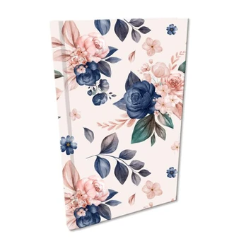 Užrašų knygutė A5 tinklelis Soft Touch Blue Roses - EV-Corp