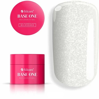 SILCARE Base One UV Gel Shimmer Milkshake Builder Gel 50 g