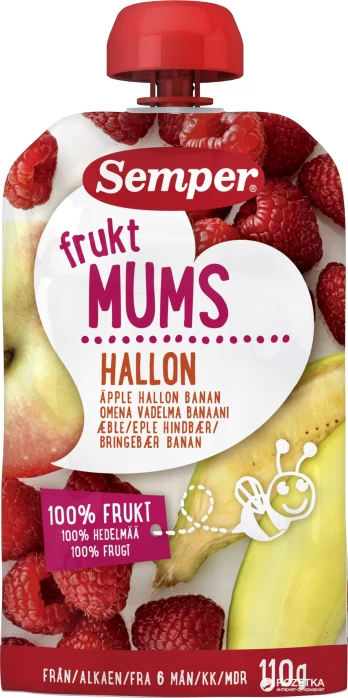 SEMPER MUMS tyrė su avietėmis 6m+ 110g 119292