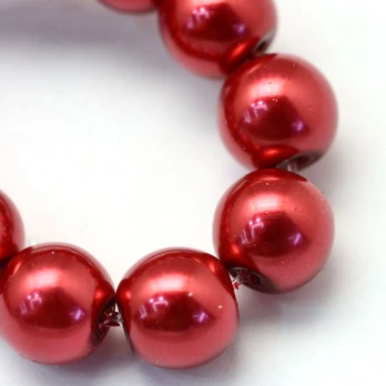 Stikliniai perliukai 6 mm. 1 gija