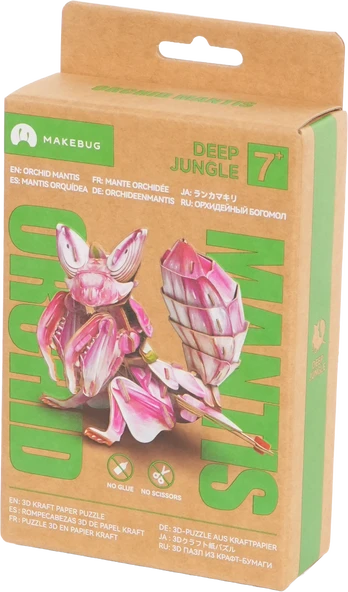 MAKEBUG 3D popierinė dėlionė Orchidėjinis maldininkas, MB-D-0052