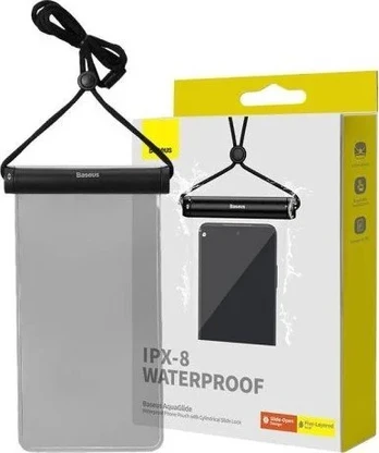 Waterproof phone case Baseus AquaGlide with Cylindrical Slide Lock (black)