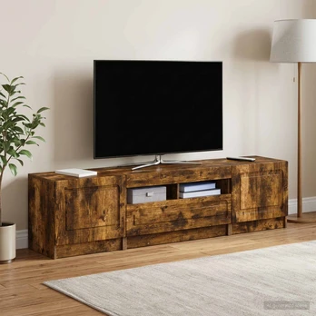 5 dalių LED televizoriaus stovas Dūminio ąžuolo