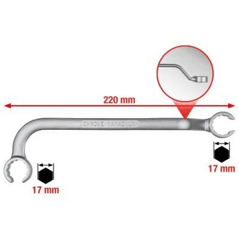 Veržliaraktis, dvipusis žiedinis KS TOOLS 517.0057