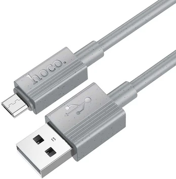 HOCO cable USB A to Micro USB 2,4A X107 1 m pilka