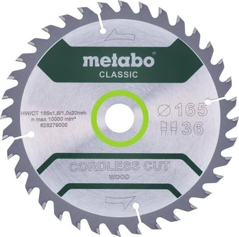 Metabo pjovimo diskas 165x20mm, 36 dantys, medienai