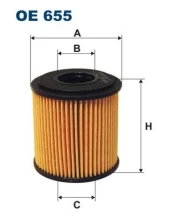 Alyvos filtras FILTRON OE 655 kaina