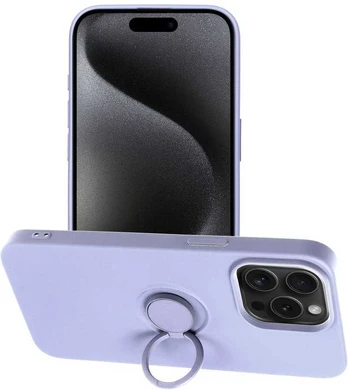 Dėklas Oem SILICONE RING Case for IPHONE 15 PRO MAX violet