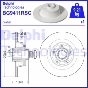 Stabdžių diskas DELPHI BG9411RSC kaina