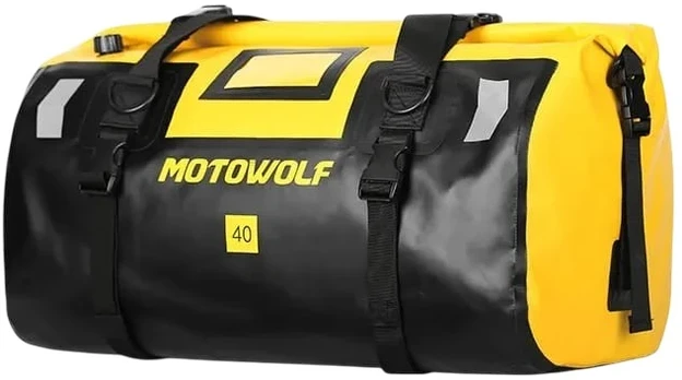 Krepšys MotoWolf Juodas/Geltona MDL0717BY, 40 L