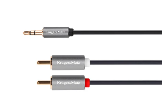 Kruger & Matz Basic 2RCA - AUX 3.5mm kabelis 5m