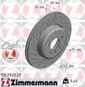 Stabdžių diskas ZIMMERMANN 150.2920.20 kaina