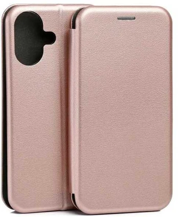 Dėklas Beline Book Magnetic do iPhone 17 rožinė-auksinė