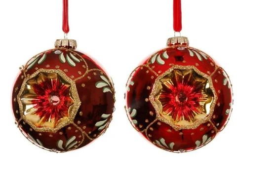 Christmas Tree toy Decoris Vintage. red. glass