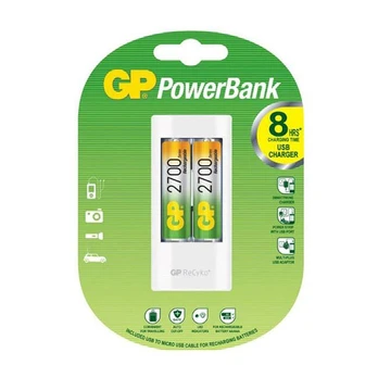 Įkroviklis Free GP USB U211, 2xAA ReCyko 2700 mAh
