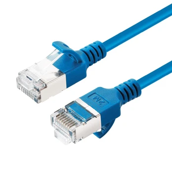 MicroConnect CAT6A U-FTP Slim, LSZH, 3m Network Cable, Mėlyna