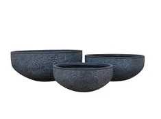 Vazonas Domoletti LT3458-4S, keramika/molis, Ø 70 cm, pilkas kaina