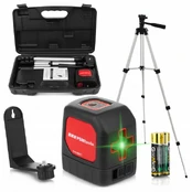 Green Cross Line Laser 30 m, Set with Tripod kaina