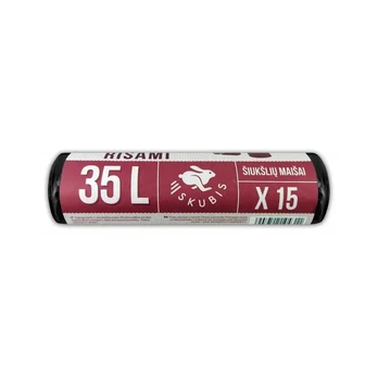 Užrišami maišai šiukšlėms SKUBIS EXTRA 35L, 15 vnt.