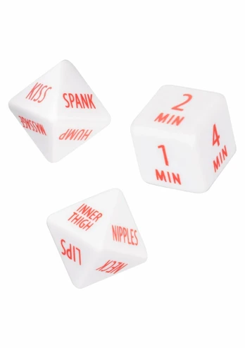 Tempt & Tease Dice Game Set - Acrylic, 3-Piece, Multicolor