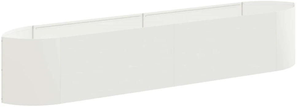 Pakelta sodo lova Balta 220 x 40 x 40 cm Plienas