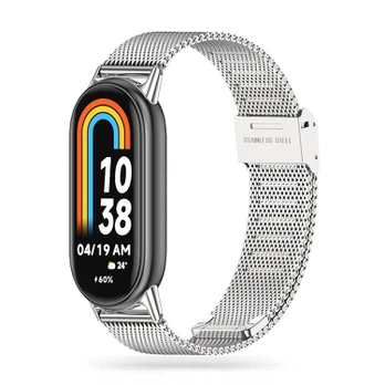Apyrankė Tech-Protect MilaneseBand, skirta Xiaomi Smart Band 8 / 8 NFC, sidabrinė