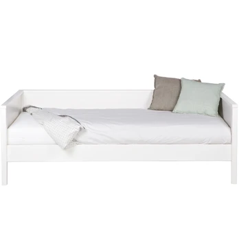 Sofa-lova Nikki, 73 x 100 x 208 cm, pušis, balta