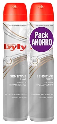 Byly Sensitive Dezodorantas Purškiklis 2x200ml