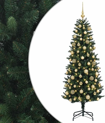 Dirbtinė Kalėdų eglutė su burbulais 210 cm 300 LED Šilta balta
