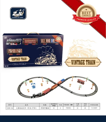 Retro train set with wagons