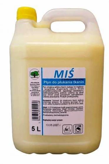 Barlon Meškiukas - Audinių minkštiklis, geltonas - 5 l