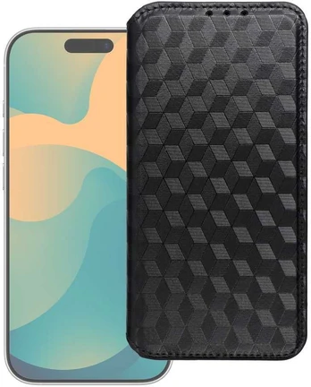 Dėklas Kabura Cubic Book do XIAOMI Redmi Note 15 PRO Plus 5G juoda