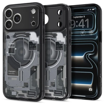 Dėklas Apple iPhone 17 Pro Max / 18 Pro Max telefonui "Spigen Ultra Hybrid Magsafe Zero One Black"
