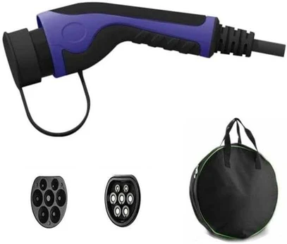 helos Typ 2 EV Ladekabel TÜV Mode 3 ,32A ,22 kW, 3-Phasig 7,5 Meter mit Tasche